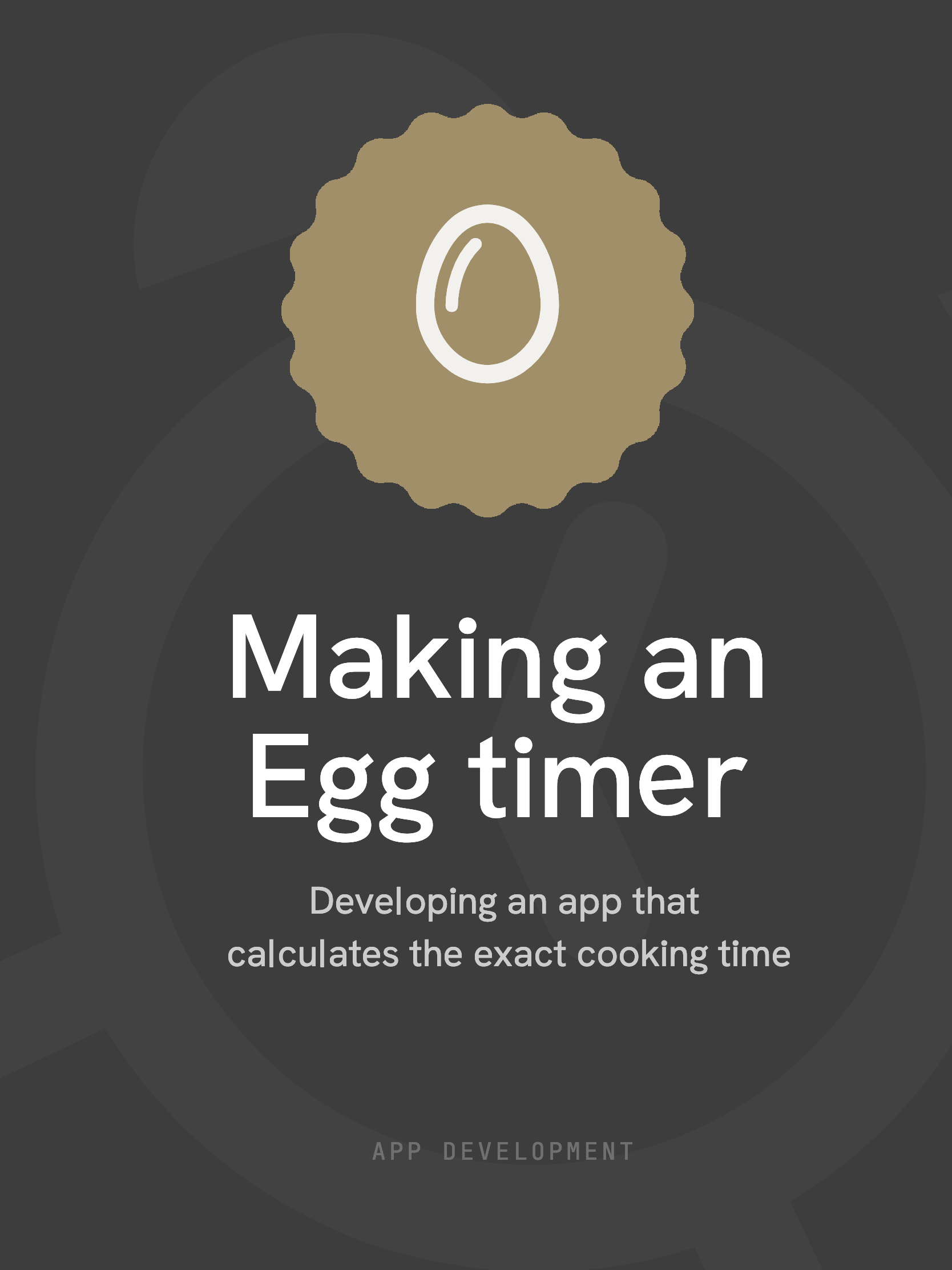 Project: making an egg timer