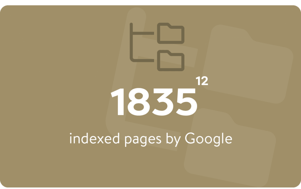 Indexed pages by Google